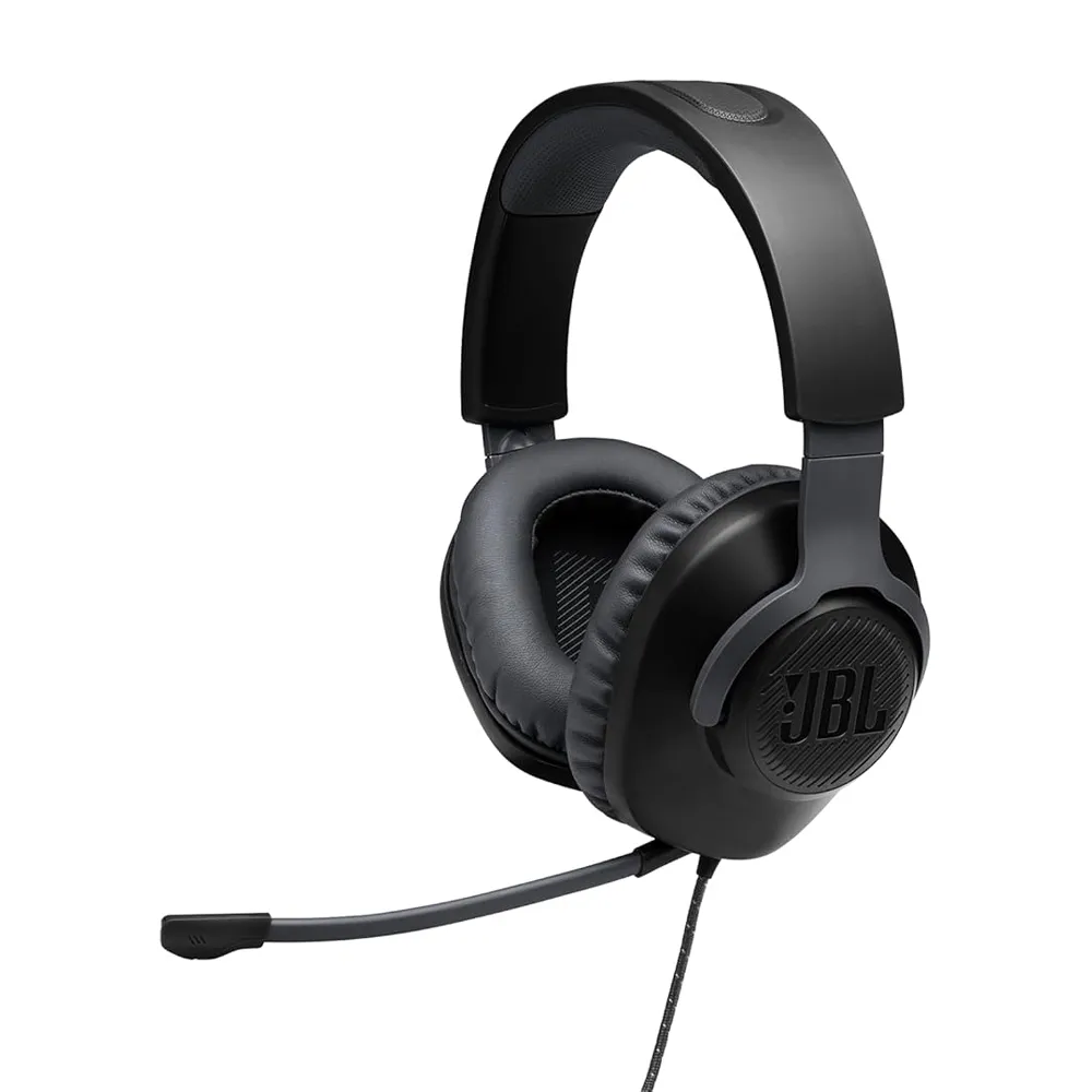 JBL QUANTUM 100 Wired over-ear GAMING headset with a detachable mic Black