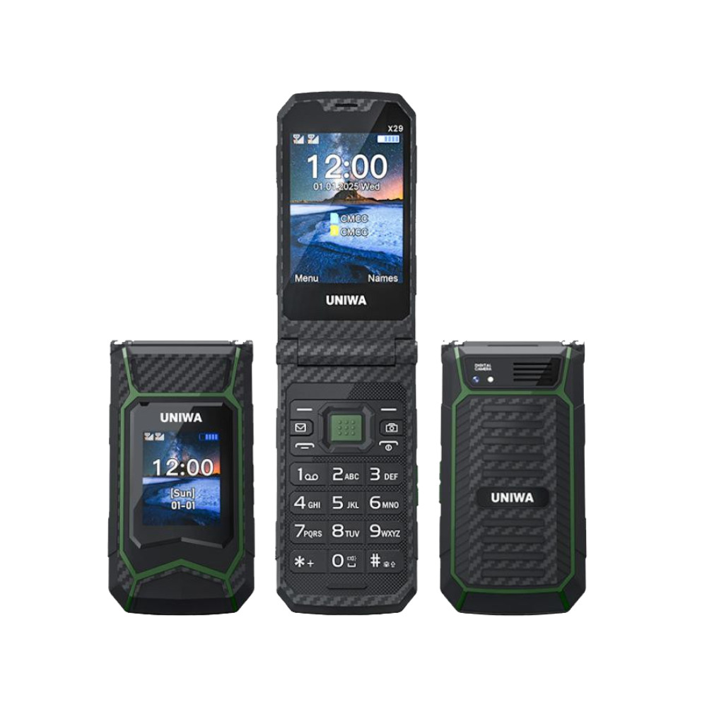 UNIWA X29 Flip Dual Sim Feature phone Green