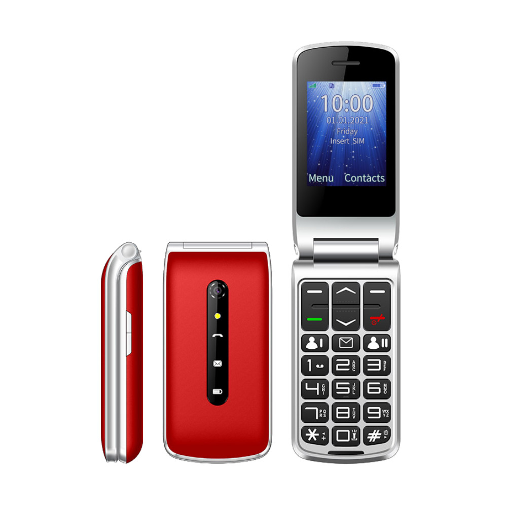 UNIWA F4 Flip Dual Sim Feature phone Red